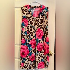 HoneyMe Floral Leopard Print Dress